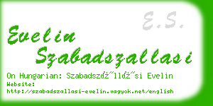 evelin szabadszallasi business card